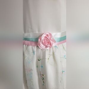 Elegant Floral Kids Formal Dress with Pink Accents